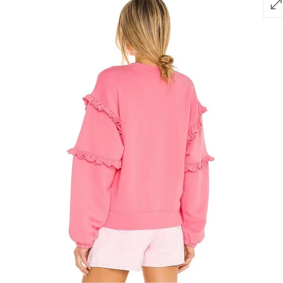 Renecca Minkoff Evelyn Sweatshirt in Azalea Pink XS Oversize Fit - Picture 2 of 9